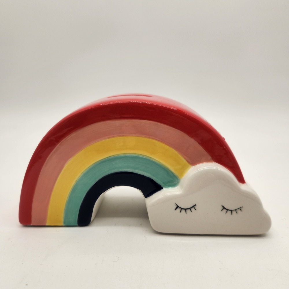 Huntington Home Rainbow Ceramic Cloud Bank In Bright Colors Sleeping Cloud NWT
